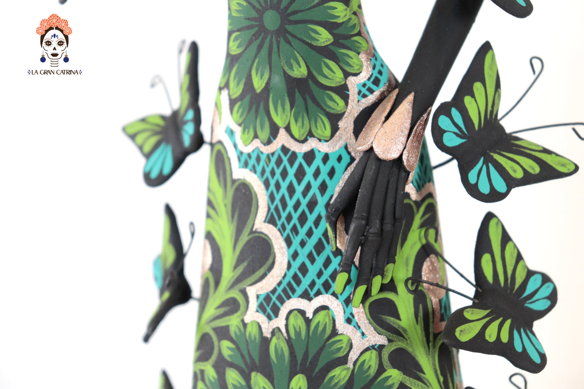 Catrinas hermanas de mariposas - Verde - 50 cm. 20 in. Catrina