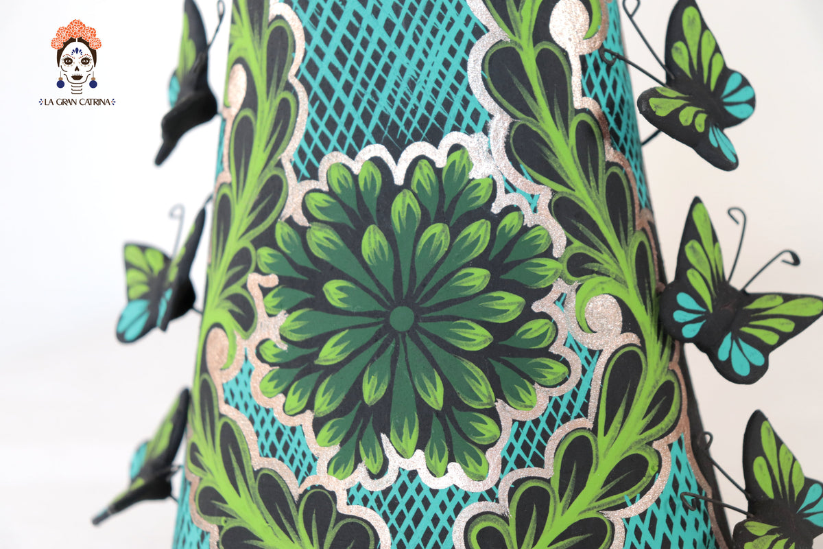 Catrinas hermanas de mariposas - Verde - 50 cm. 20 in. Catrina