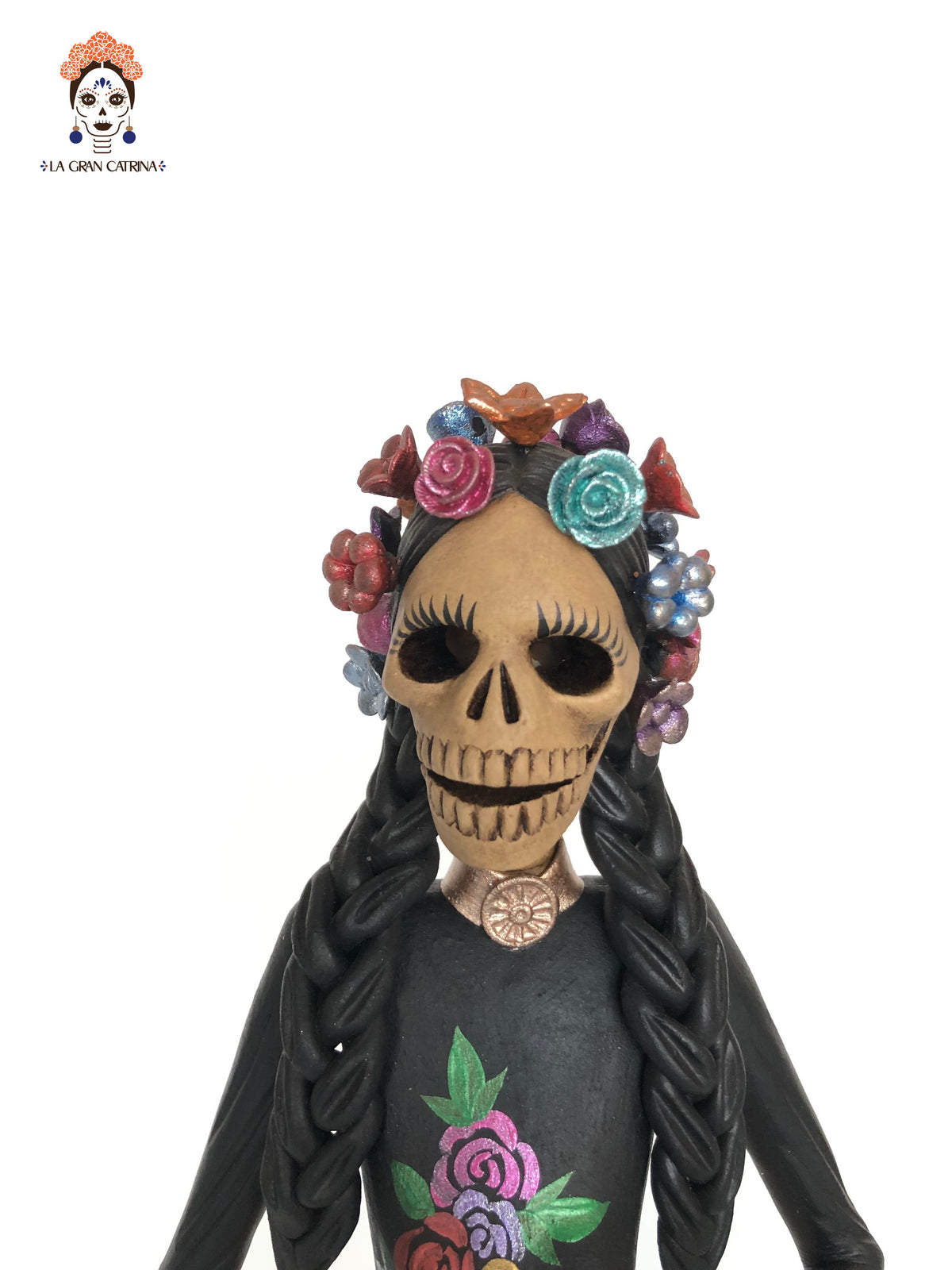 Catrina con la Cruz tono Hueso - 50 cm. 20 in.