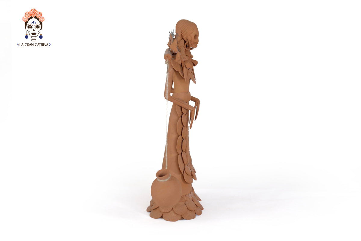 Catrina con Jarrones 38 Cm. 14.9 In. Catrina