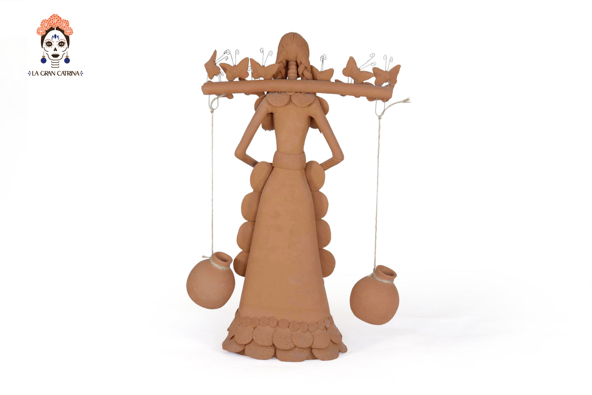Catrina con Jarrones 38 Cm. 14.9 In. Catrina