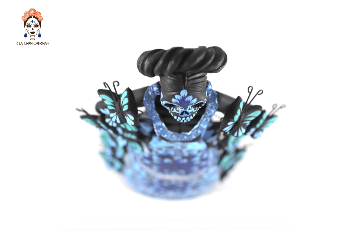 Catrina de mariposas azules - 30 cm. 12 in.
