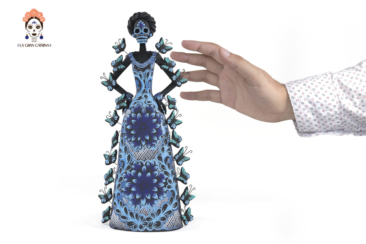 Catrina de mariposas azules - 30 cm. 12 in.