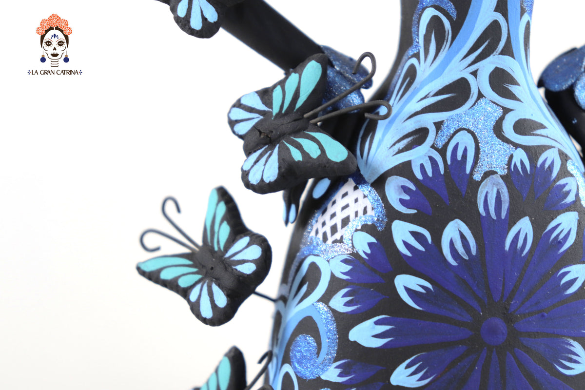 Catrina de mariposas azules - 30 cm. 12 in.