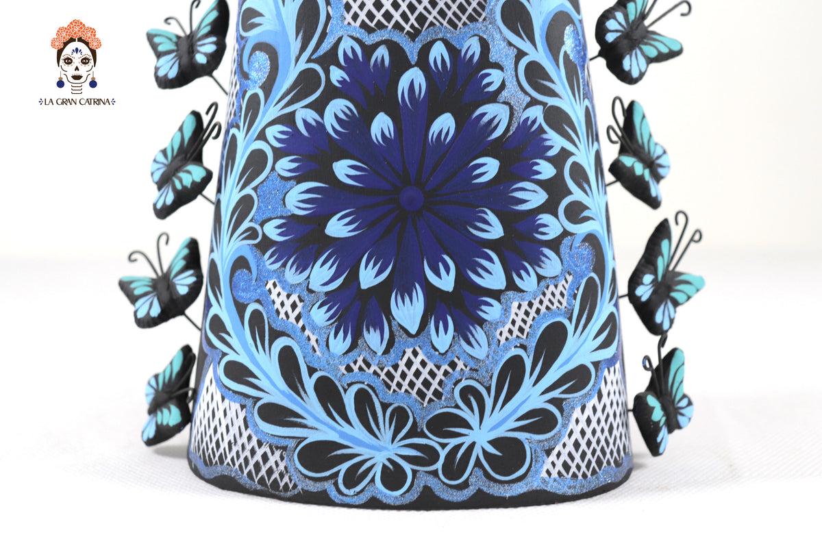 Catrina de mariposas azules - 30 cm. 12 in.