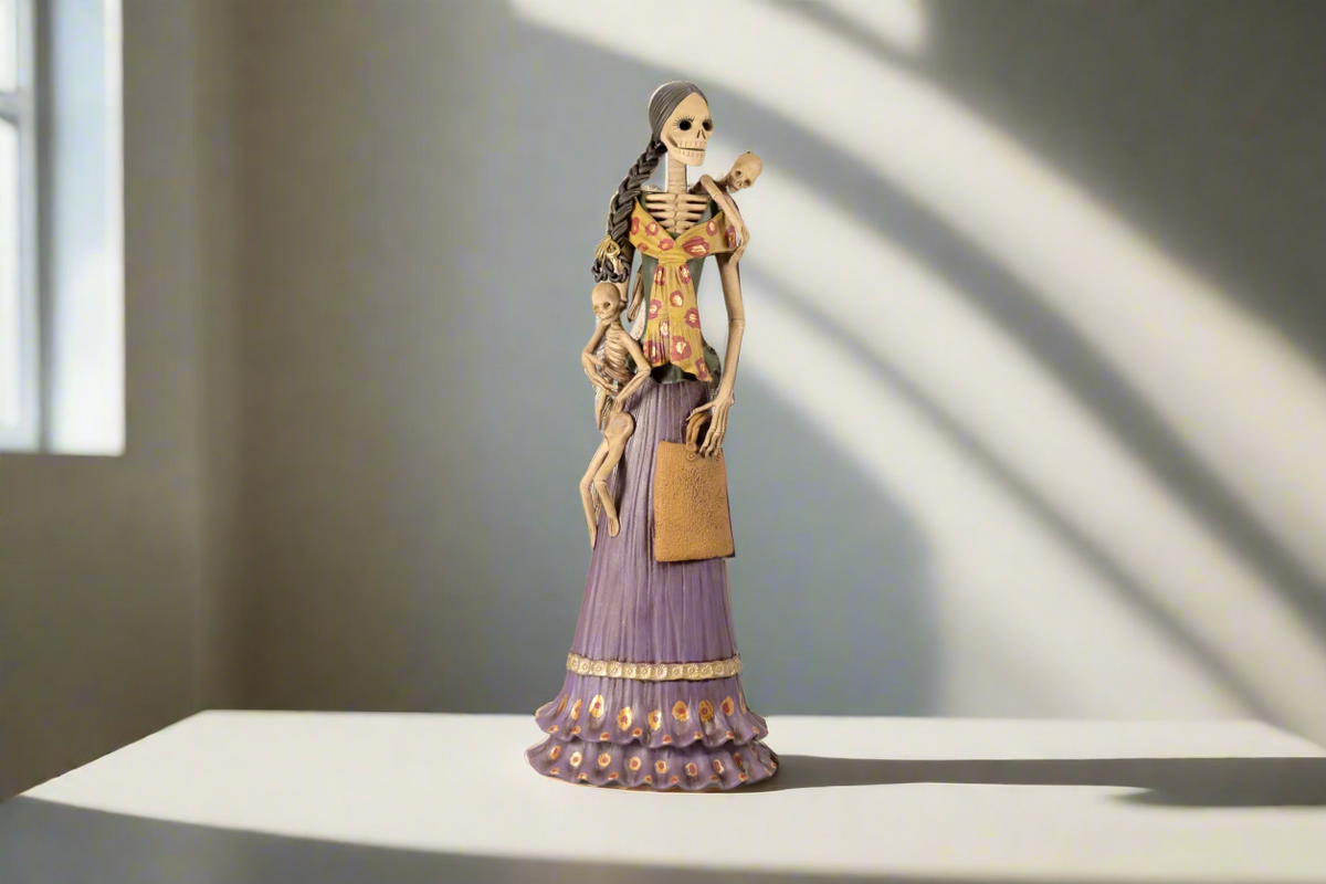 Catrina Mamá con Dos Bebés - 50 cm. 20 in.