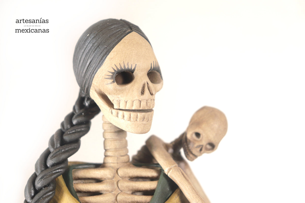 Catrina Mamá con Dos Bebés - 50 cm. 20 in.