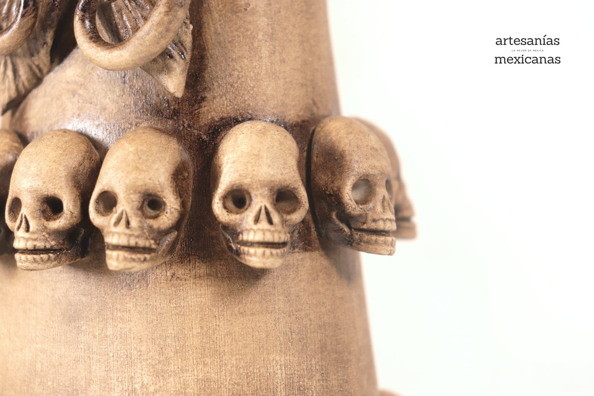 Catrina con Calaveritas Beige - 50 cm. 20 in.