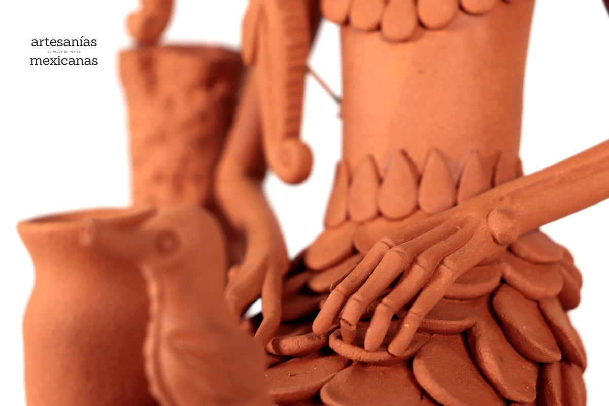 Catrina Sirena de barro - 43 cm. 17 in.