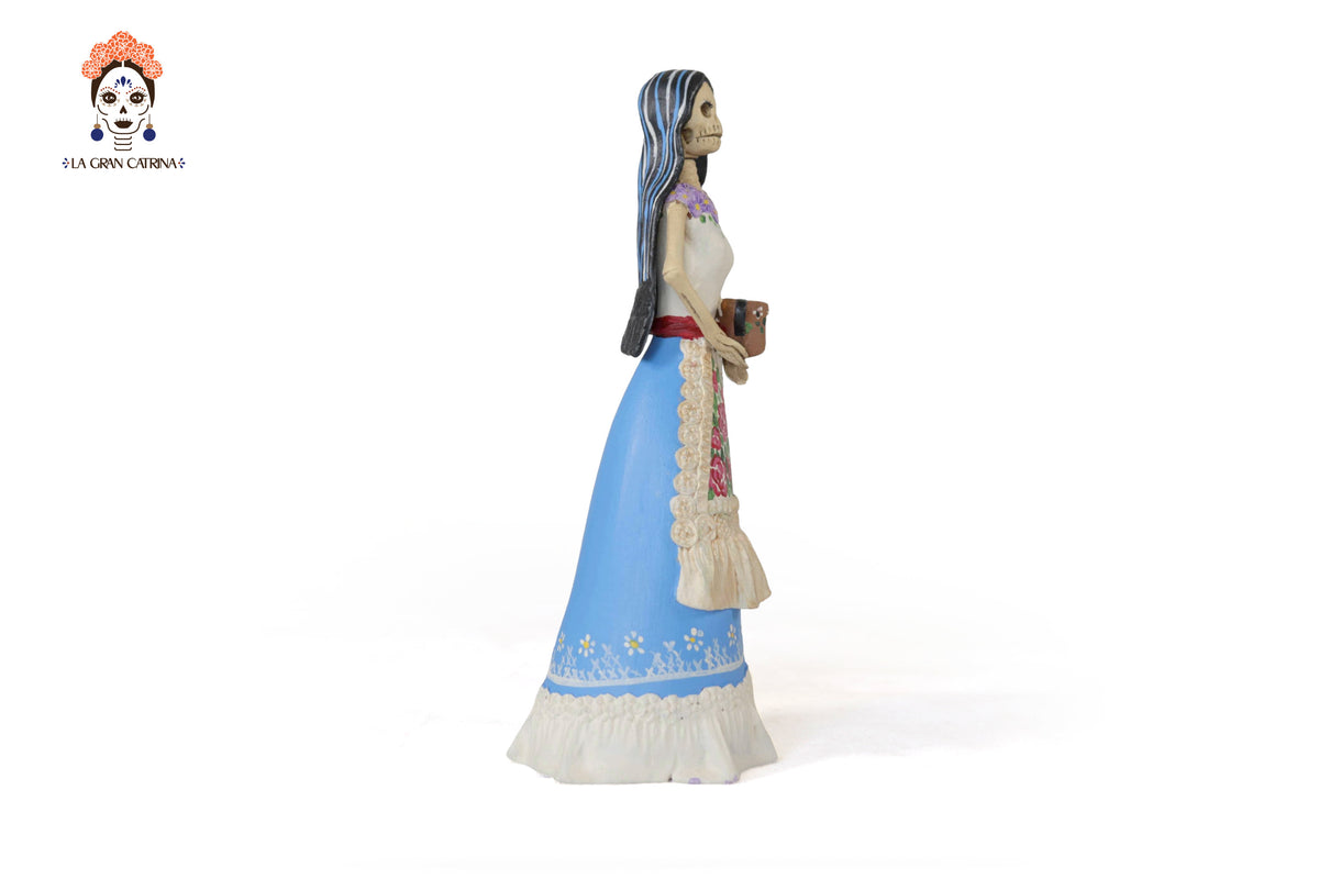 Catrina con cantarito - 21 cm. 8.2 in.
