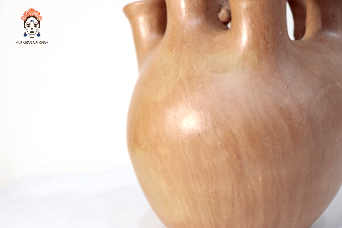 Vasija Mixe Ancestral Cola de Tlacuache II - 17 Cm. 6.6 In. Mixe