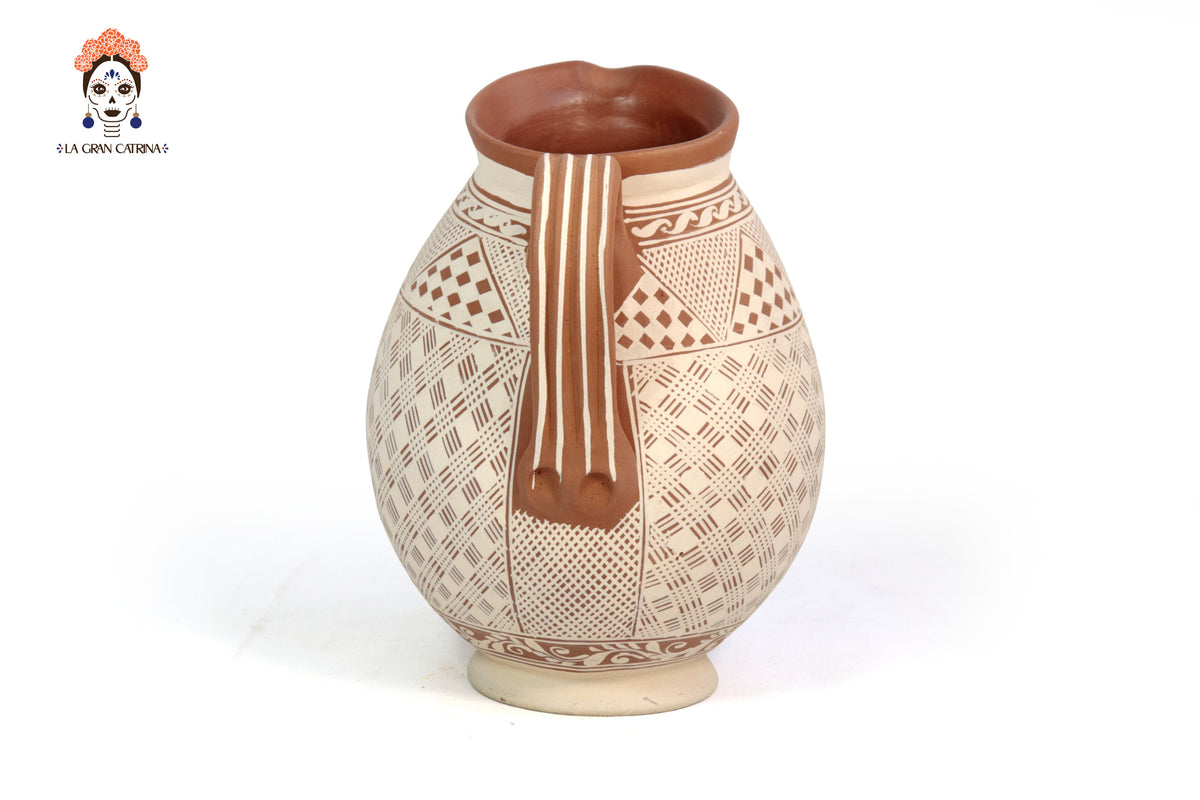 Jarra Floral de Barro - Patamban - 29 cm. 11.4 in. Artesanía