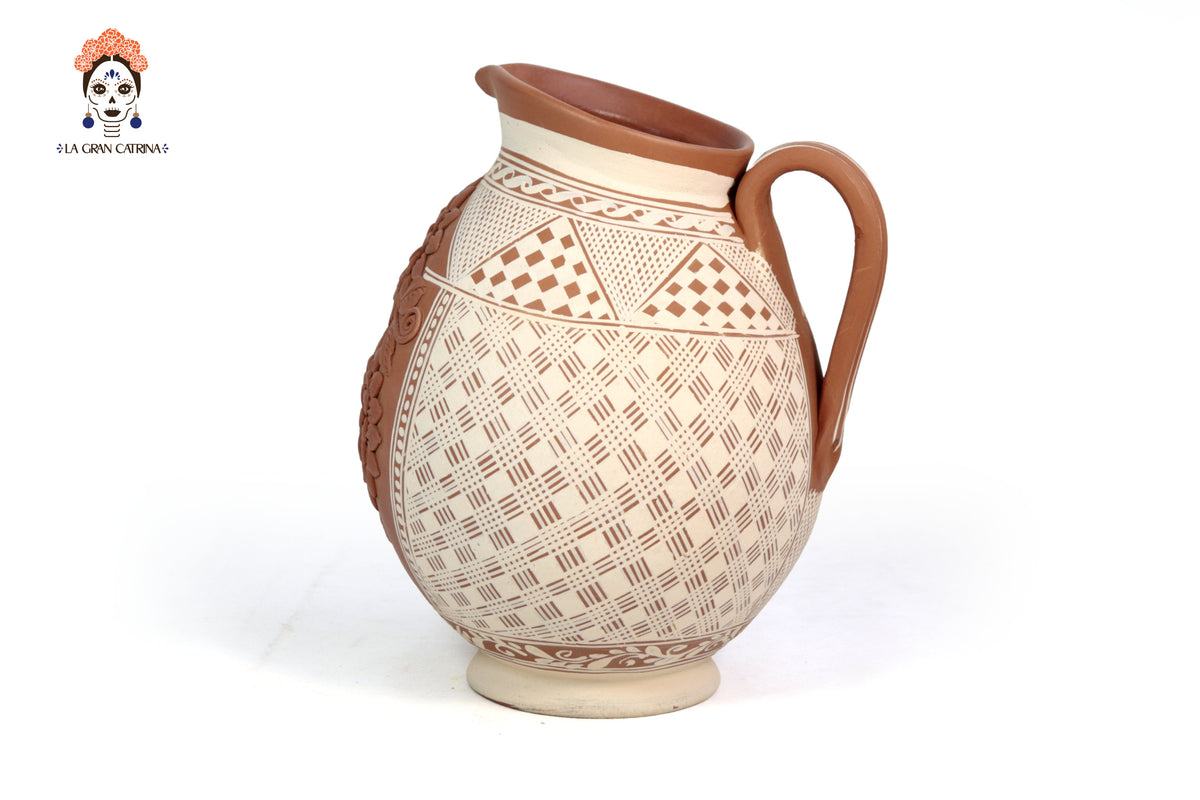 Jarra Floral de Barro - Patamban - 29 cm. 11.4 in. Artesanía