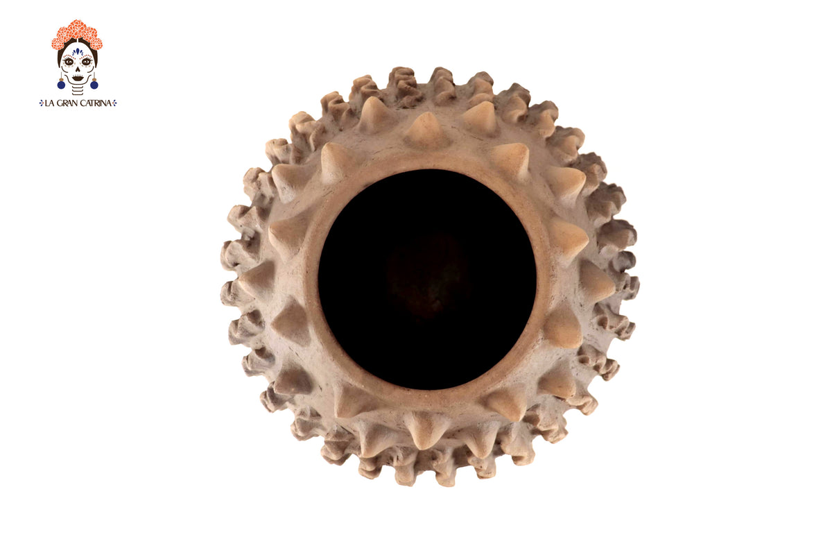 Jarrón de Barro Texturizado - 30 Cm. 11.8 In. Artesanía