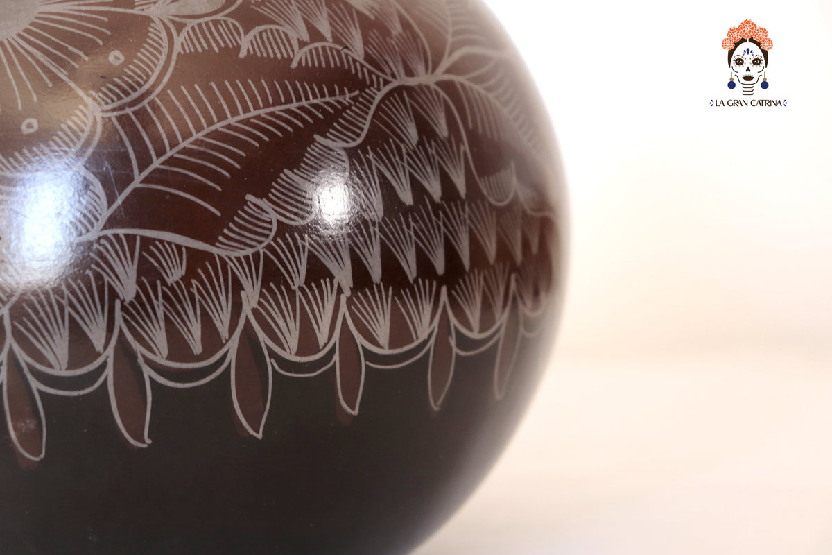 Jarrón de follaje café - Huancito - 29.5 cm. 11.6 In.