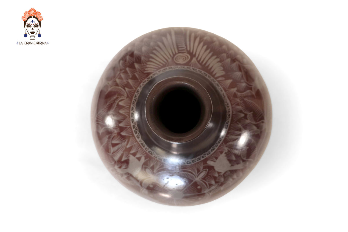 Jarrón de follaje café - Huancito - 29.5 cm. 11.6 In.