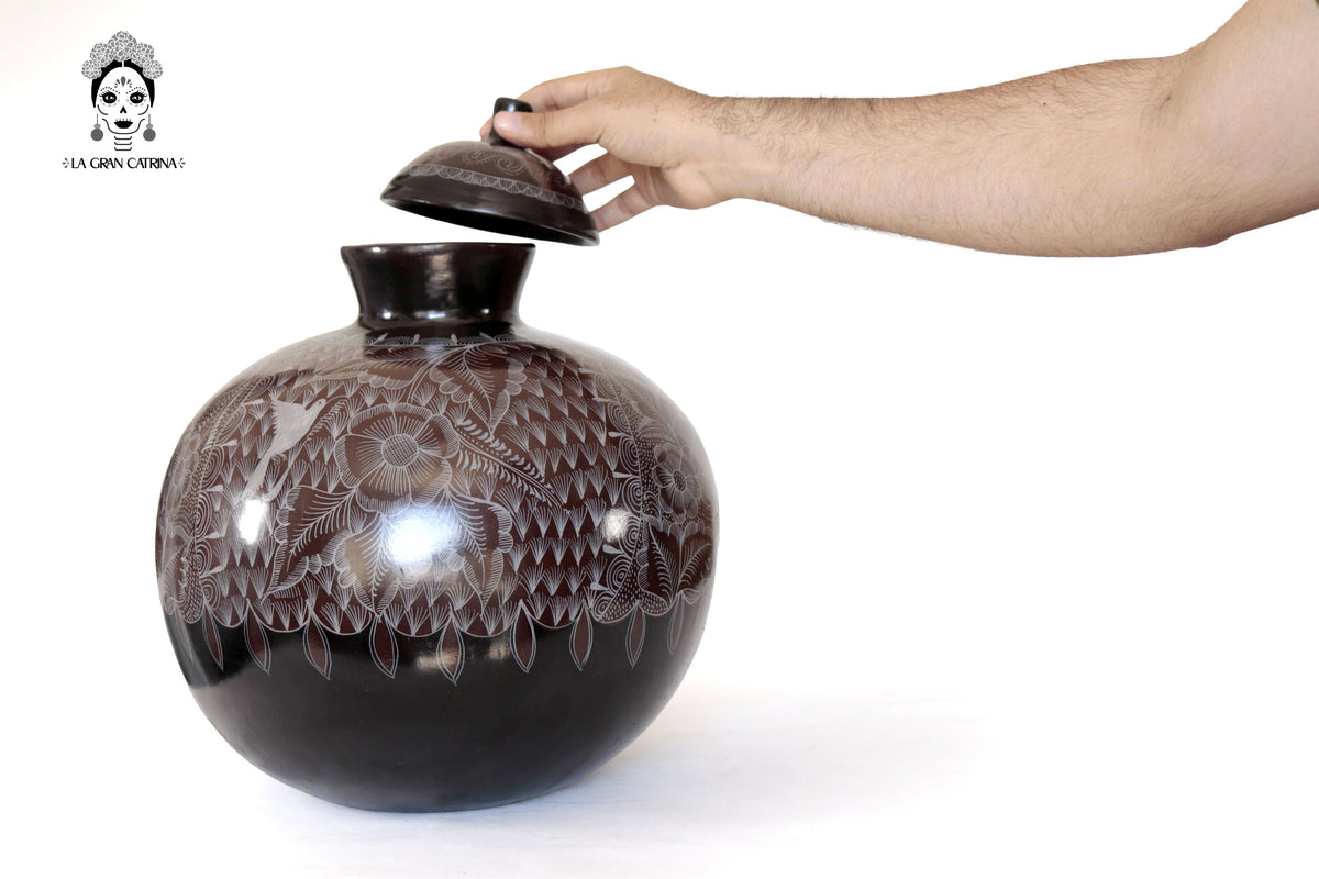 Jarrón de aves marron - Huancito - 38 cm. 14.9 In.