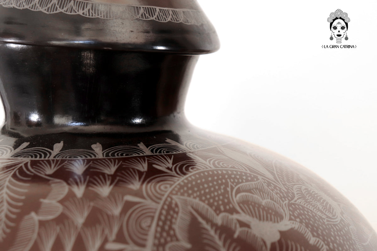 Jarrón de aves marron - Huancito - 38 cm. 14.9 In.