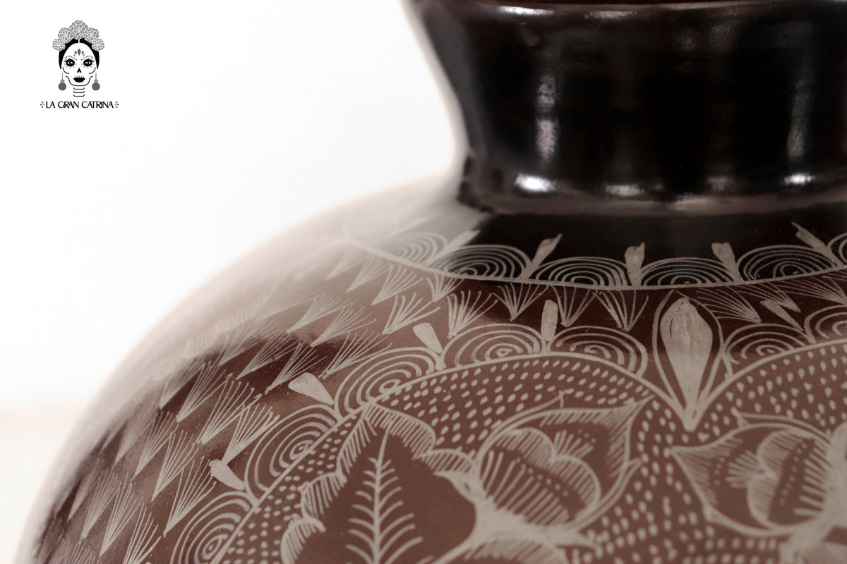 Jarrón de aves marron - Huancito - 38 cm. 14.9 In.