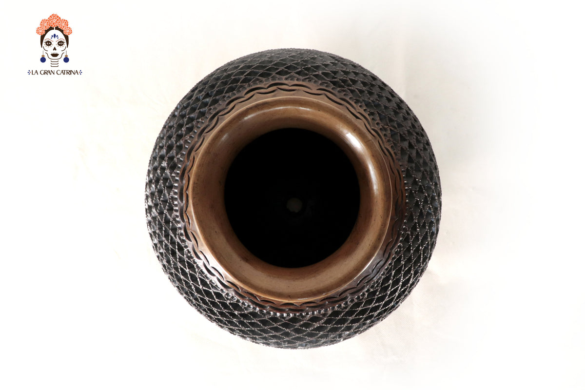 Jarrón de Barro Negro II 24 cm. 9.4 in. - Sobre Pedido Barro negro
