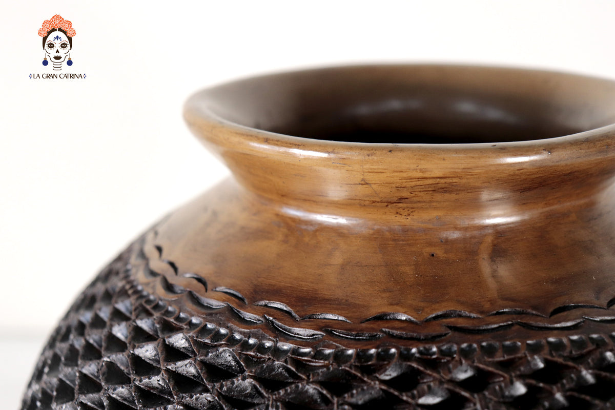 Jarrón de Barro Negro II 24 cm. 9.4 in. - Sobre Pedido Barro negro