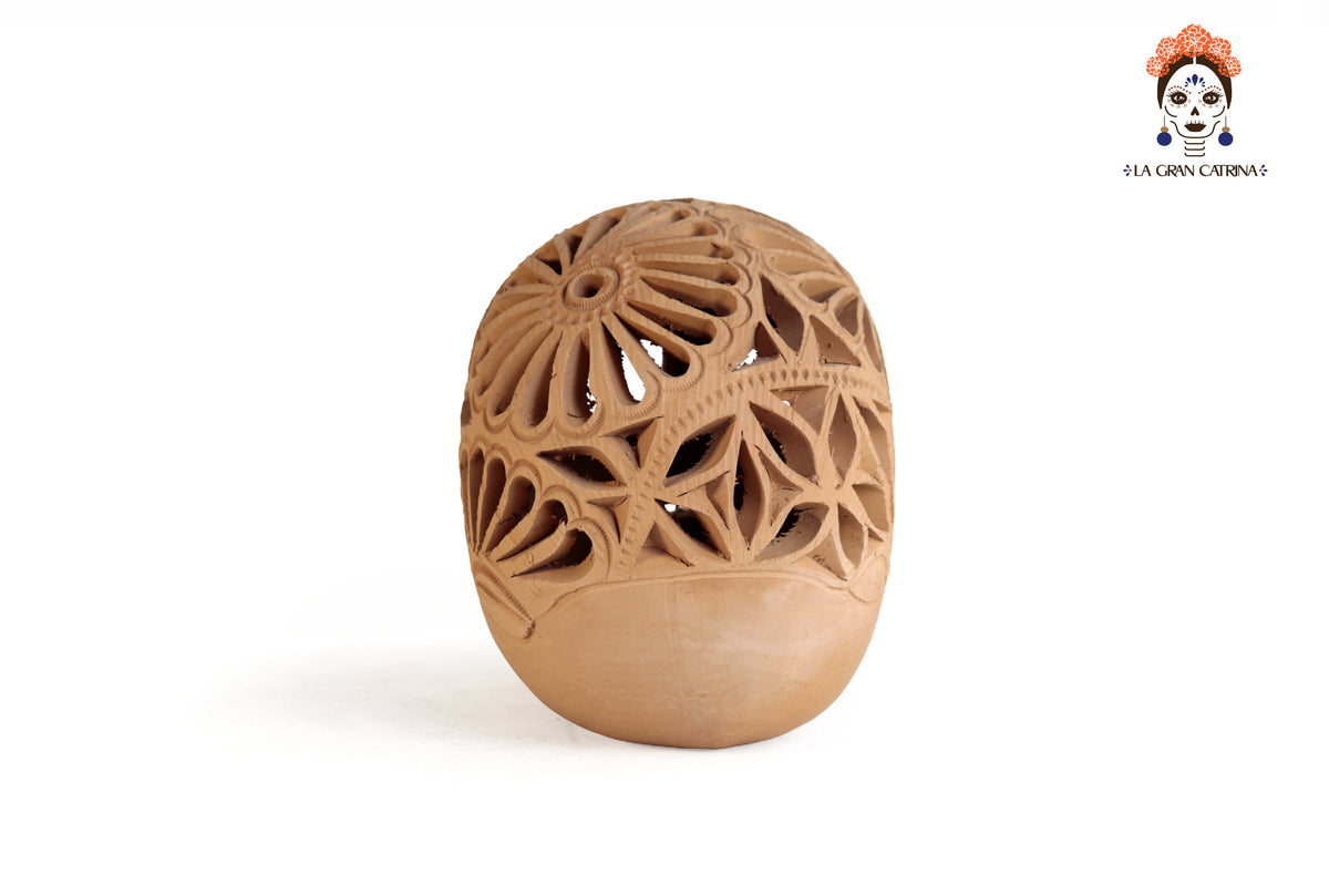 Cráneo Barro Natural - 18 cm. 7.1 in.