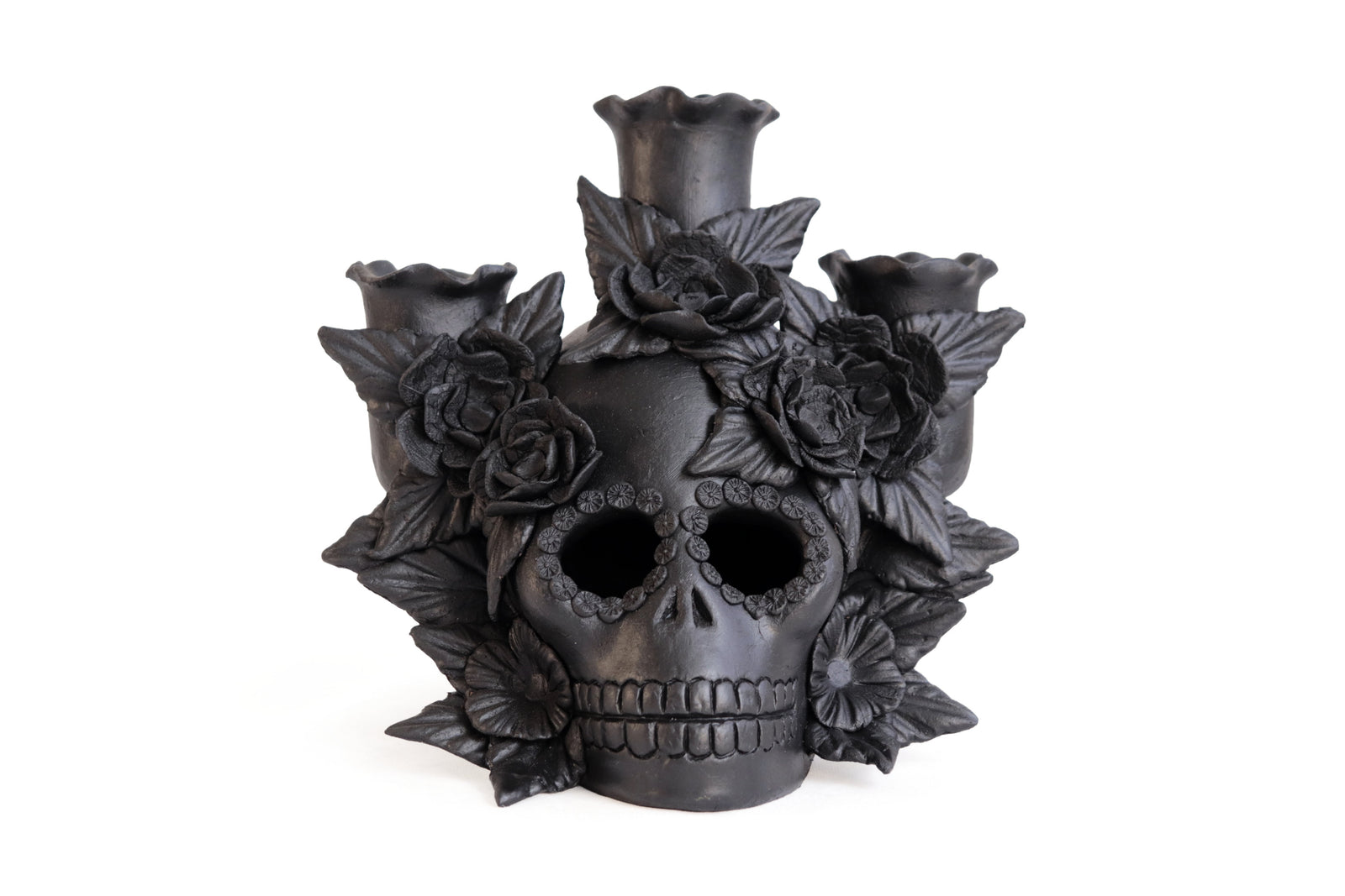 Candelero II de Día de Muertos para 3 Velas - 22 cm. 09 in. Candelabros