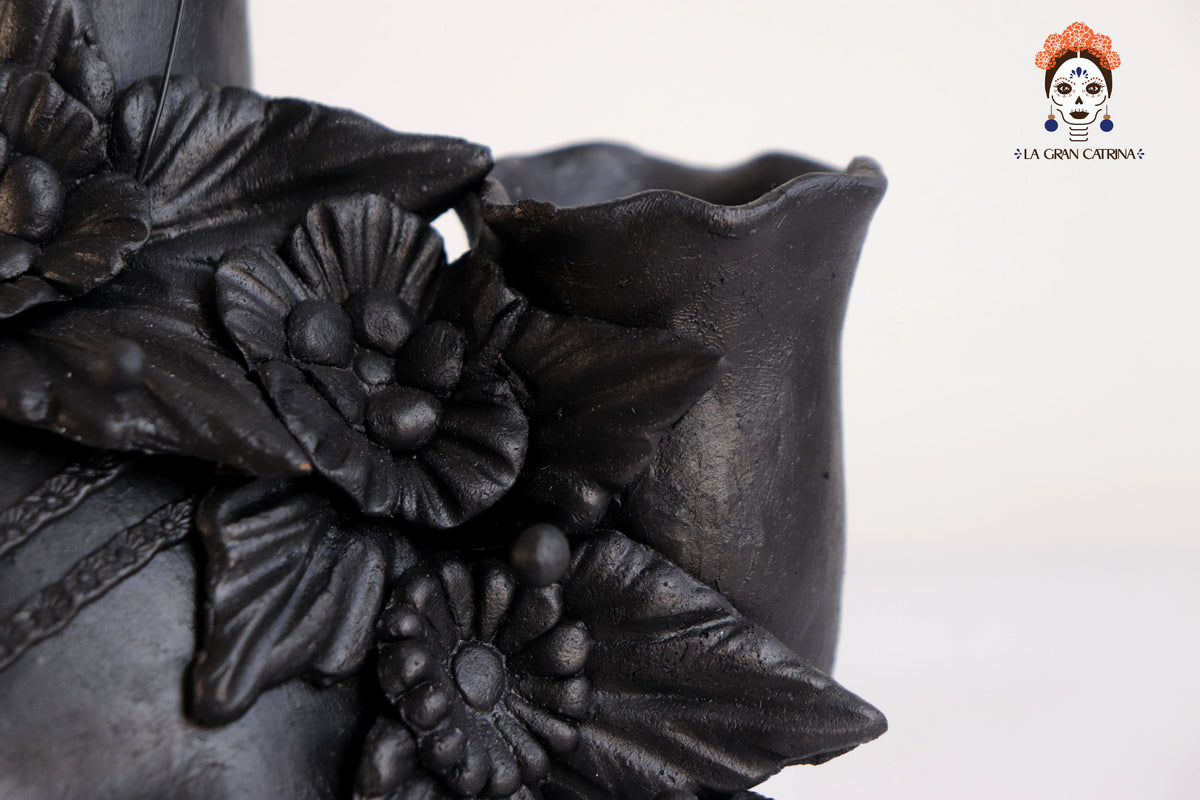 Candelero I de Día de Muertos para 3 Velas - 22 cm. 09 in. Maceta