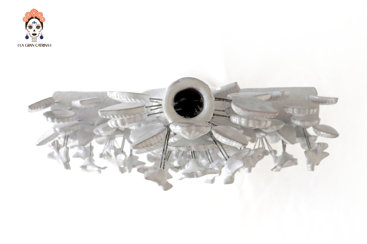 Cruz blanca - Barro vidriado - 50 cm. 19.6 in.