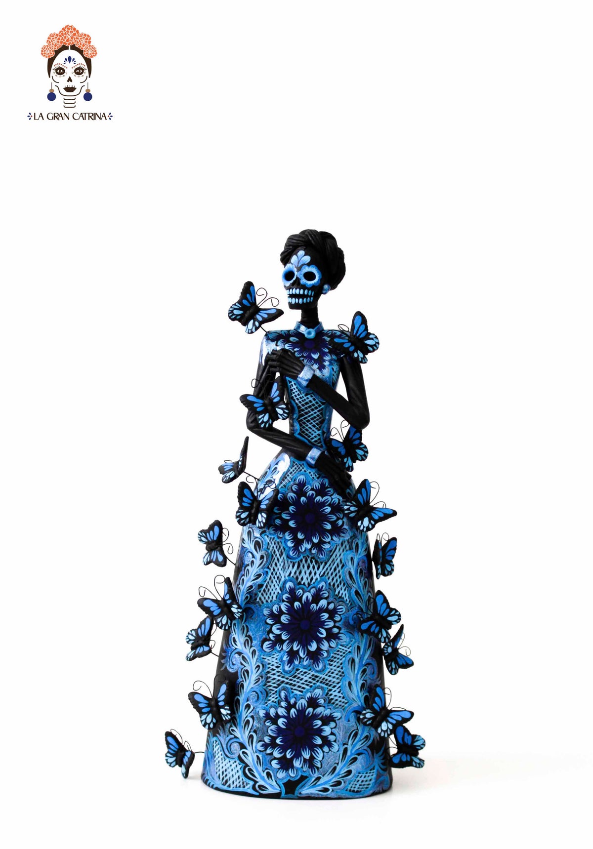 Catrina de mariposas azules - 30 cm. 12 in.