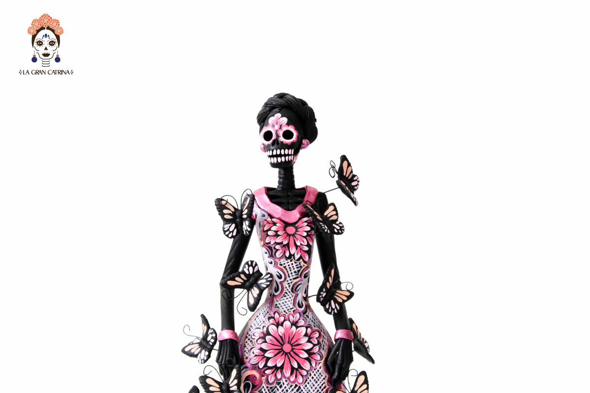 Catrina de mariposas rosas - 30 cm. 12 in.