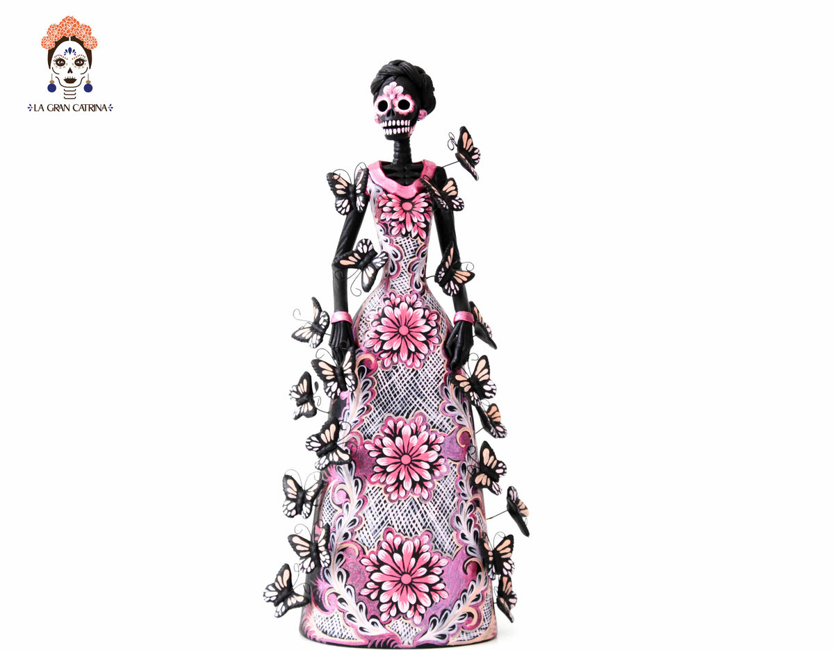 Catrina de mariposas rosas - 30 cm. 12 in.