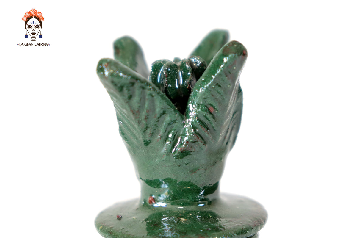 Set piña michoacana de barro - Verdes miniatura - 8 cm. 3.1 in. Piña