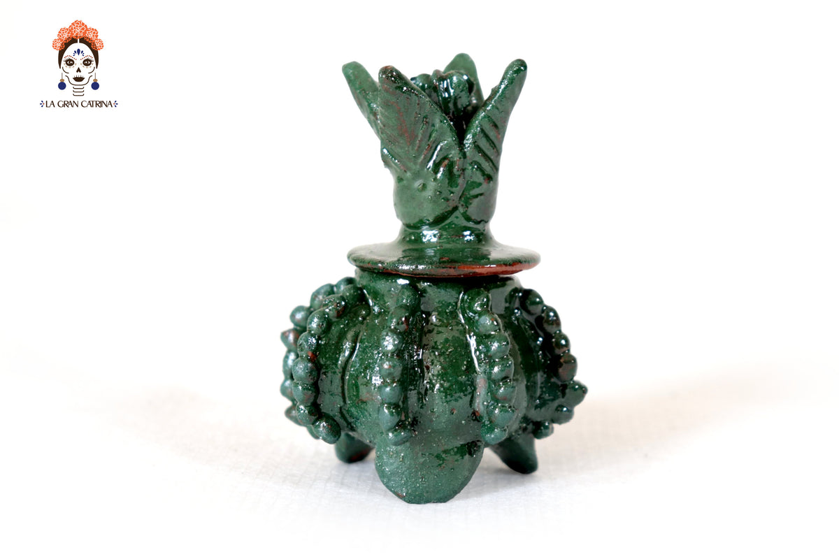 Set piña michoacana de barro - Verdes miniatura - 8 cm. 3.1 in. Piña