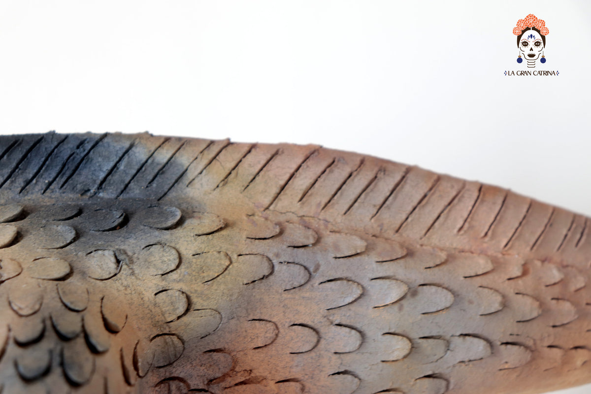 Axolote de Barro Natural - 40 Cm. 15.7 In.