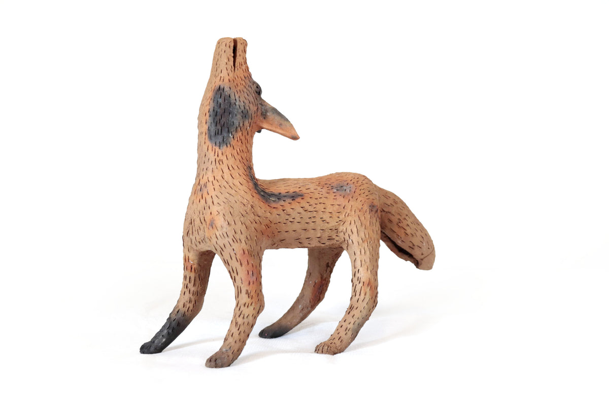 Coyotes de Barro Natural - 31 Cm. 12.2 In. - En producción Zipiajo