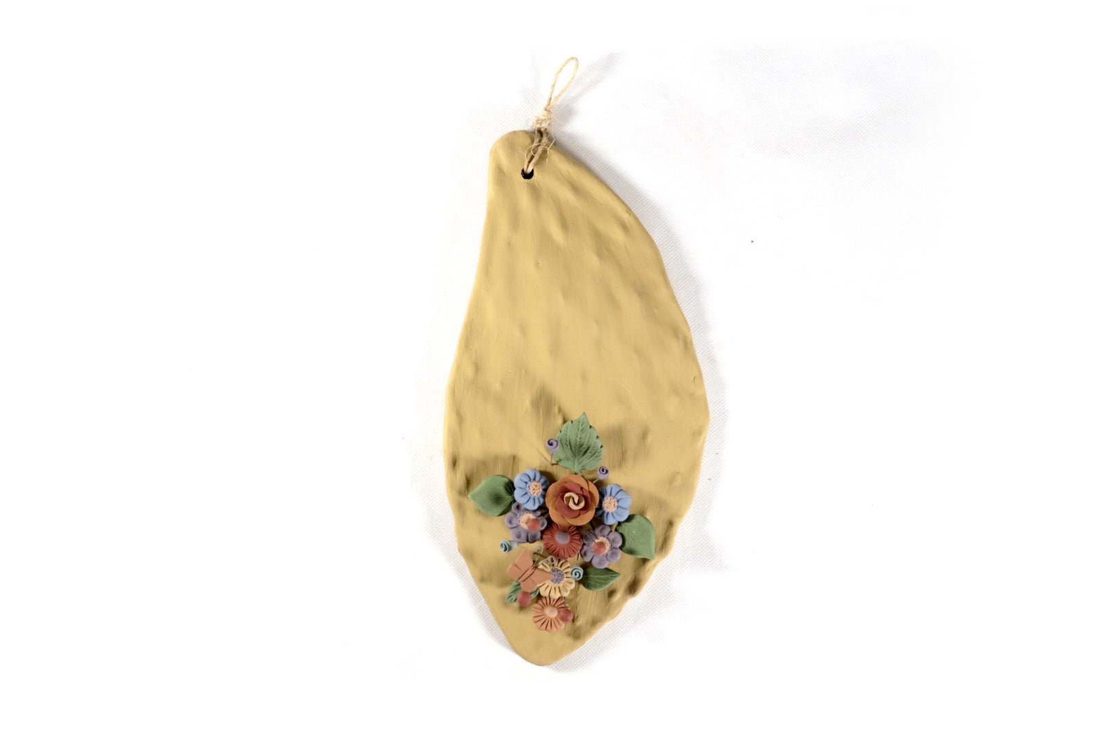 Nopal con Flores Artesanales - Arte Mexicano para Pared - 27.5 cm 10.8 in. Artesanía