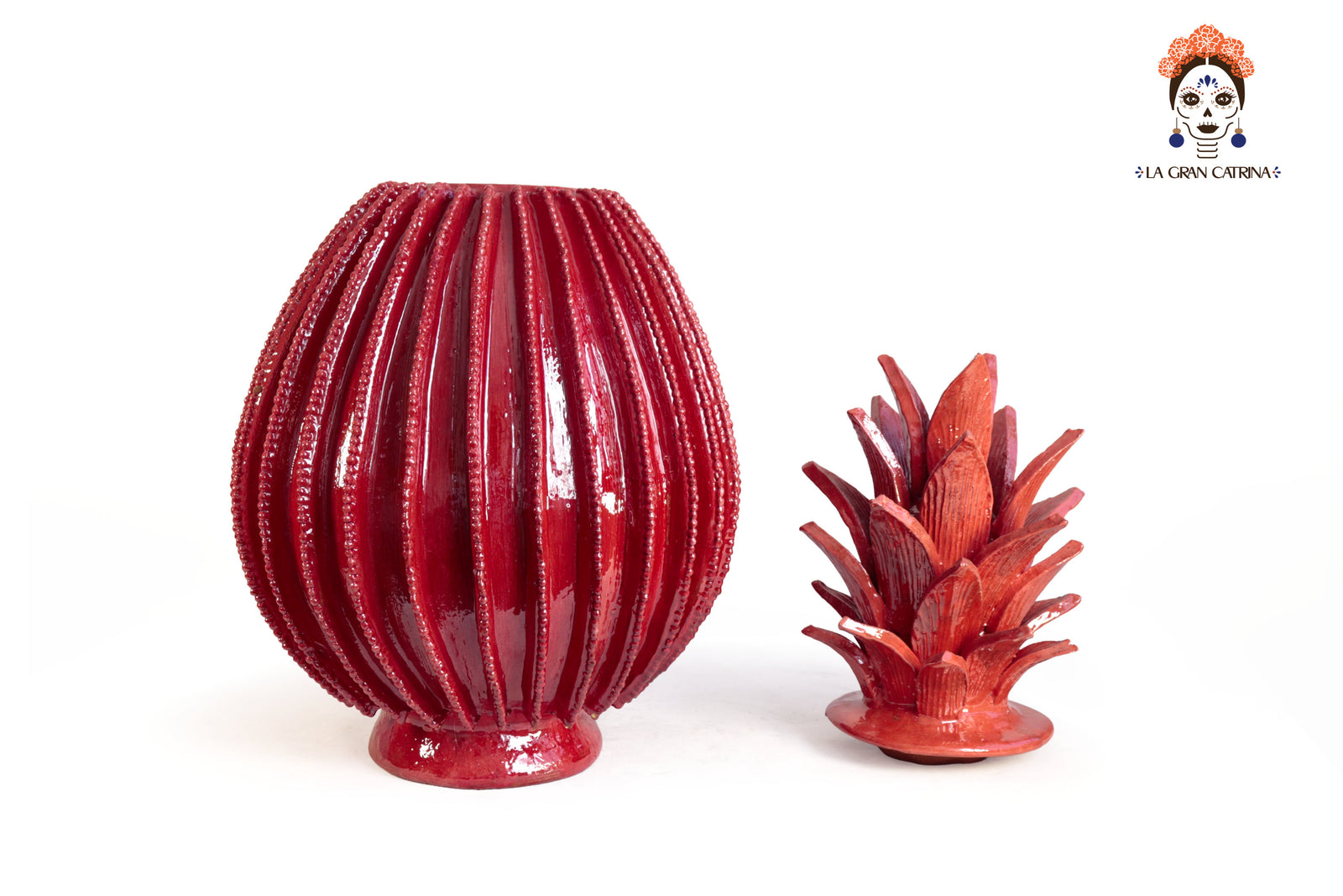 Piña Michoacana Roja Biznaga - 65 cm. 26 in. Piña