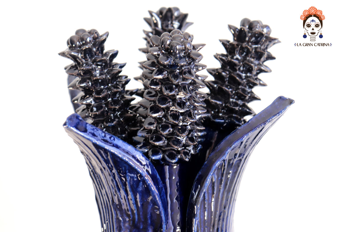 Comanja Azul con Picos - 64 cm. 25 in. Piña
