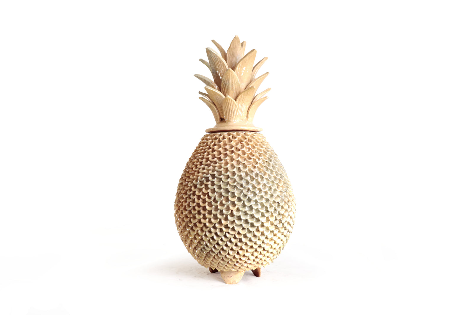 Piña Michoacana Beige con Pétalos - 65 cm. 26 in. Piña