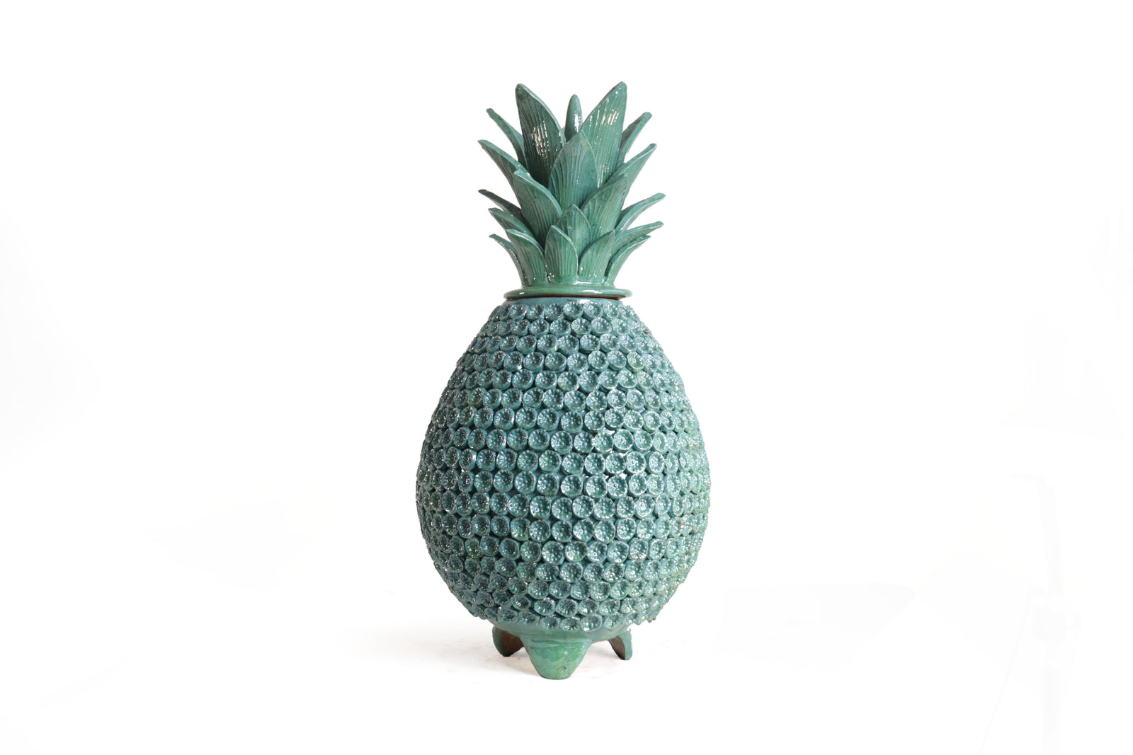 Piña Michoacana Turquesa con Flores Pequeñas - 65 cm. 26 in. Piña