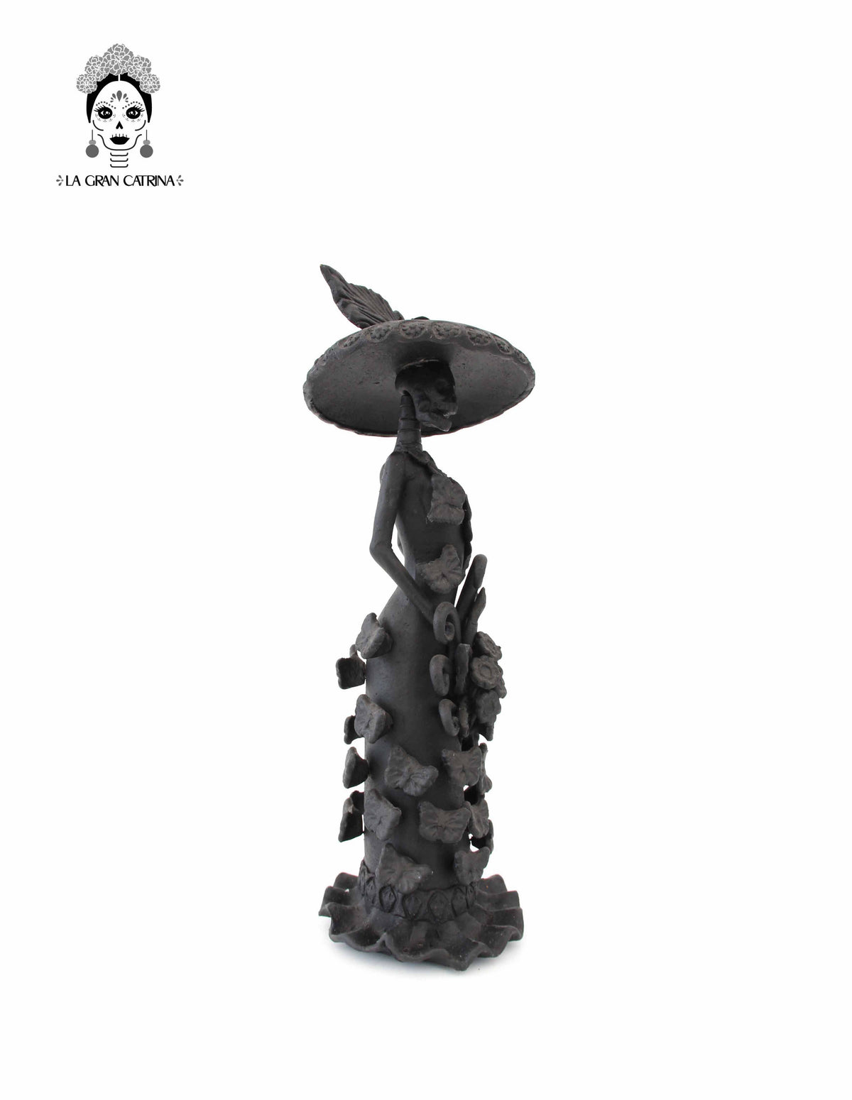 Pareja de Catrinas negras  - 30 cm. 12 in.