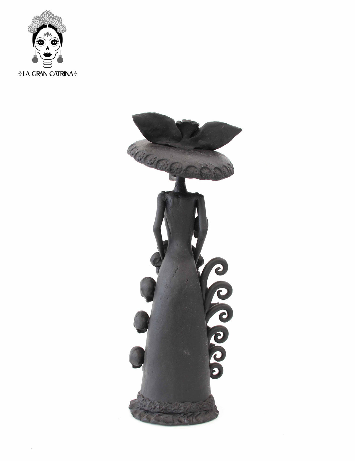 Pareja de Catrinas negras  - 30 cm. 12 in.