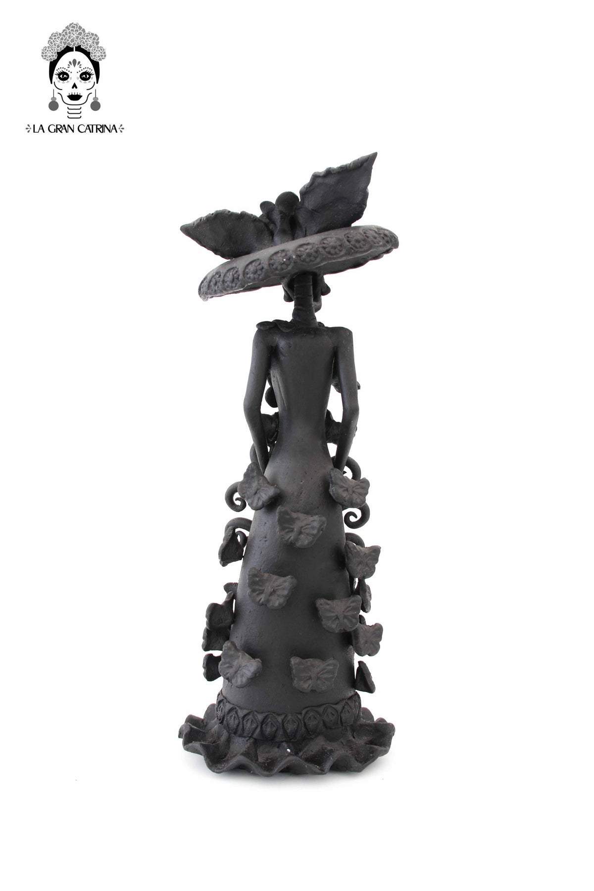 Pareja de Catrinas negras  - 30 cm. 12 in.