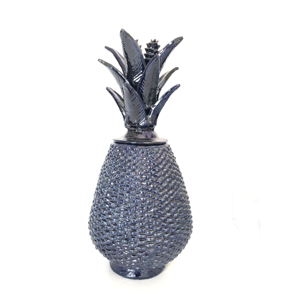 Piña michoacana de barro - Ladrillo azul - 50 cm. 20 in.