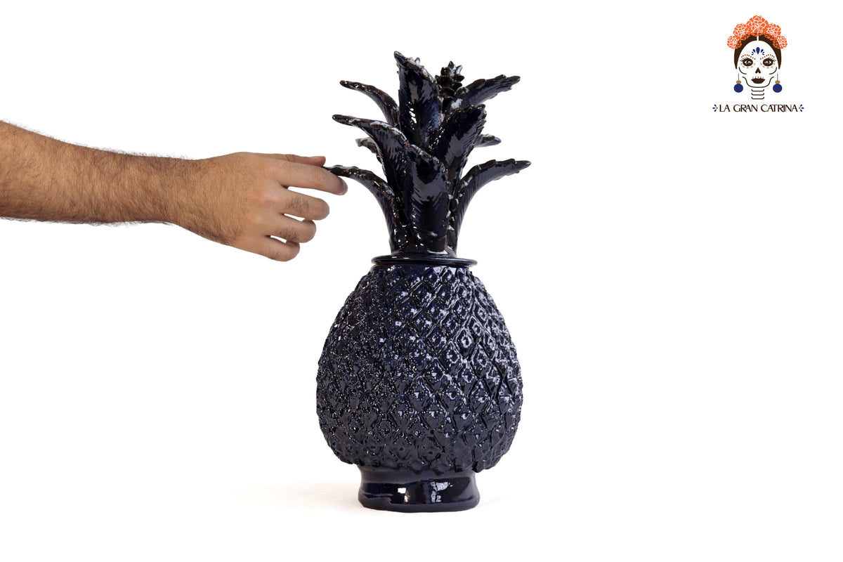 Piña Michoacana Azul Texturizada con Rombos - 40 cm. 16 in.