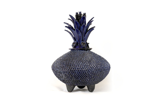 Piña michoacana de barro - Platillo azul - 57 cm. 23 in. - Artesanías ...