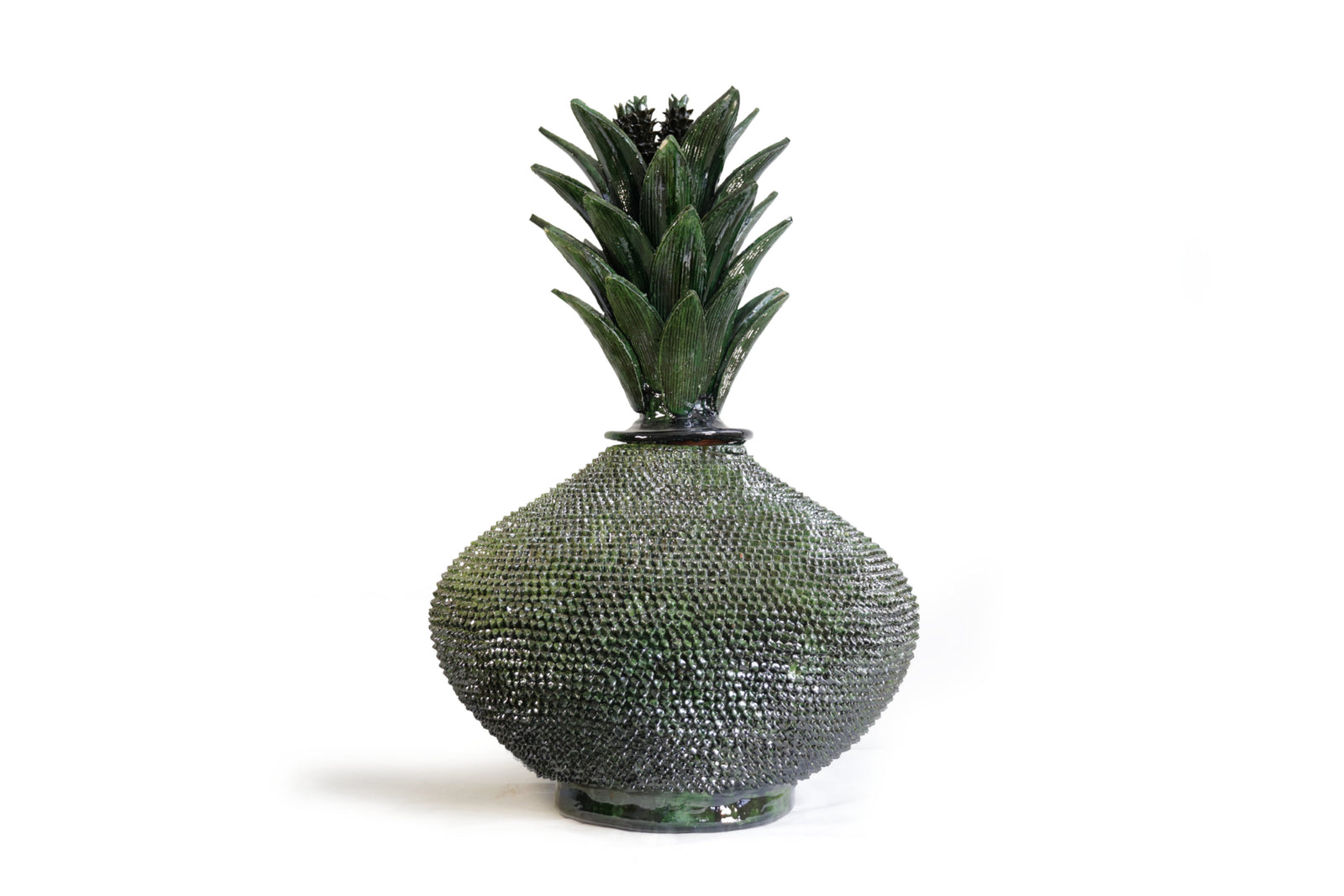 Piña michoacana de barro - 78 cm. 30.7 in. - Verde de picos Piña
