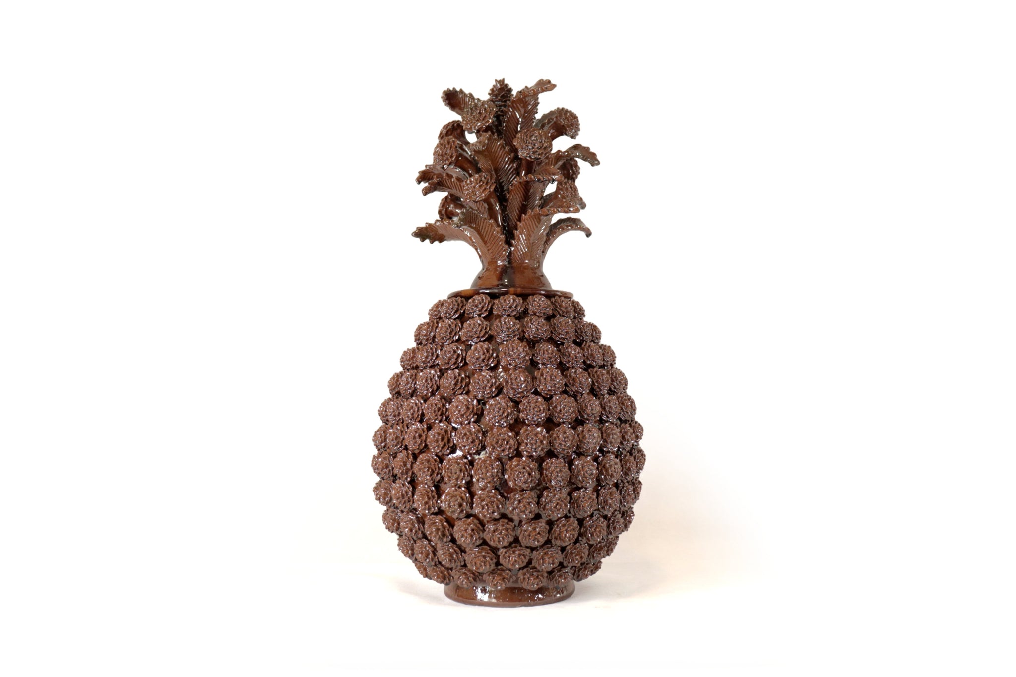 Piña michoacana de barro - Rosales marrones - 66 cm. 26 in ...