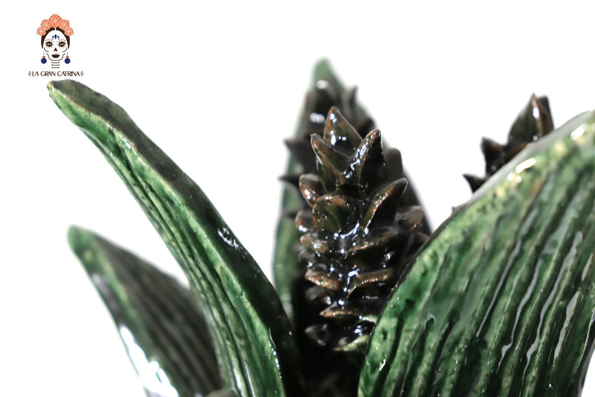 Piña michoacana de barro - 65 cm. 26 in. - Pétalos Verdes